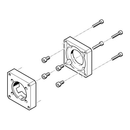 Festo Motor Flange EAMF-A-38A-60G/H EAMF-A-38A-60G/H